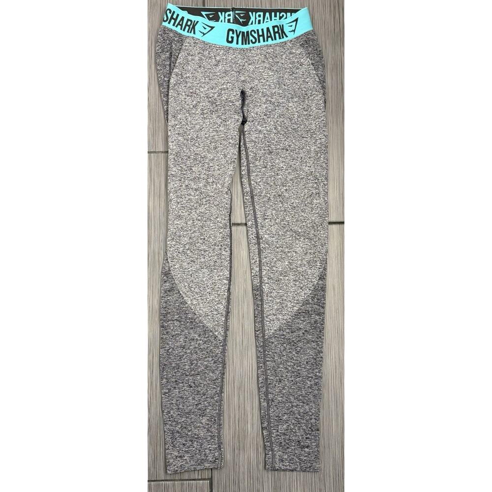 Gymshark Women’s Gray Dry Moisture Management Tights Size Small Gray Space Dye